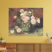Toile Bowl avec Peonies et Roses par Vincent van Gogh (Insitu(Salon))