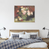 Toile Bowl avec Peonies et Roses par Vincent van Gogh (Insitu(Chambre))