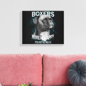 Toile Boxer Chien Amoureux des animaux Texte d'art (Insitu(Salon))