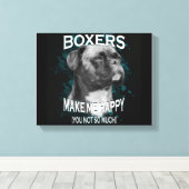 Toile Boxer Chien Amoureux des animaux Texte d'art (Insitu (Plancher de Bois))