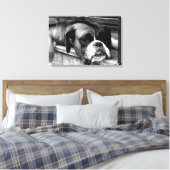 Toile Boxer Dog On Windowsill 24x16 (60x40cm) waccnm (Insitu(Chambre))