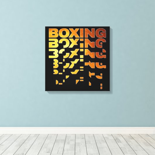 Toile Boxer Graphisme Word Art (Insitu (Plancher de Bois))