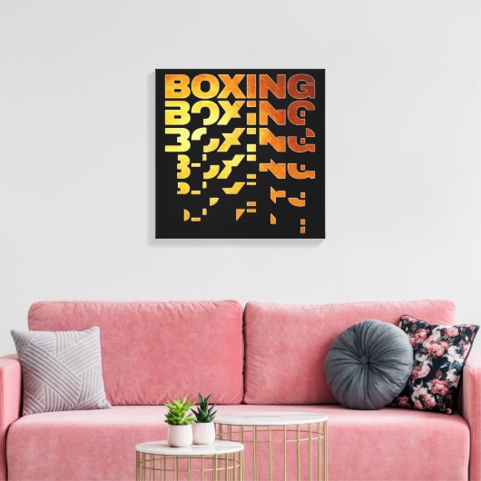 Toile Boxer Graphisme Word Art (Insitu(Salon))