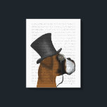 Toile Boxer, Hound officiel et Casquette<br><div class="desc">Boxer, Formal Hound et Casquette par Fabfunky. Dispose d'un boxer dapper portant un tophat et un monocle amusants. | 191407D</div>