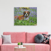 Toile Boxer Laying in Bluebells (Insitu(Salon))
