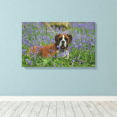 Toile Boxer Laying in Bluebells (Insitu (Plancher de Bois))
