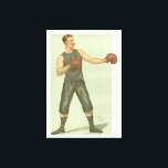 Toile Boxer vintage avec troncs verts longs<br><div class="desc">Belle illustration d'un boxeur vintage dans sa position de combat. Ce pugiliste est prêt à faire douze tours dans ses longs troncs verts. Achetez votre exemplaire aujourd'hui !</div>