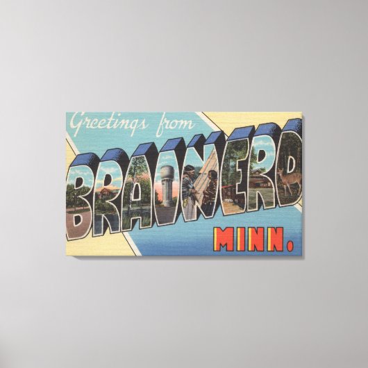 Toile Brainerd, Minnesota - Scènes de grandes lettres (Recto)