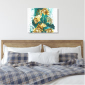Toile Branche avec Feuilles d'or Ginko Biloba (Insitu(Chambre))