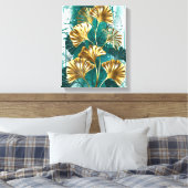 Toile Branche avec Feuilles d'or Ginko Biloba (Insitu(Chambre))