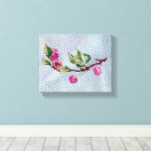 Toile Branche cerise sur denim (Insitu (Plancher de Bois))