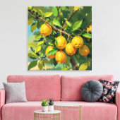 Toile Branche de citrons avec fruits jaune vif (Insitu(Salon))