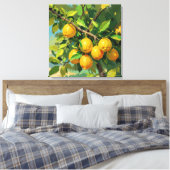 Toile Branche de citrons avec fruits jaune vif (Insitu(Chambre))