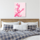 Toile Branche de corail, Nuances de corail rose (Insitu(Chambre))