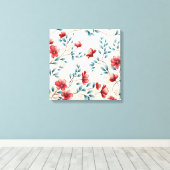 Toile Branche florale botanique élégante (Insitu (Plancher de Bois))