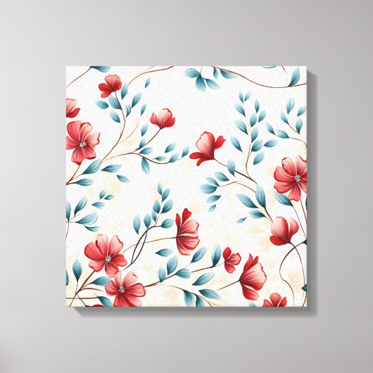 Toile Branche florale botanique élégante (Recto)