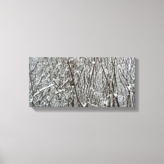Toile Branches couvertes de neige Abstraite hivernale (Recto)