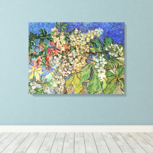 Toile Branches de châtaignes florissantes par Vincent va