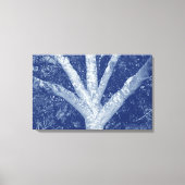 Toile Branches fourrées - Effet Cyanotype (Recto)