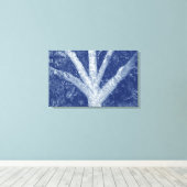 Toile Branches fourrées - Effet Cyanotype (Insitu (Plancher de Bois))