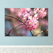 Toile Branchettes d'Arbres Sakura Entrecroisées Dans Le  (Insitu (Plancher de Bois))