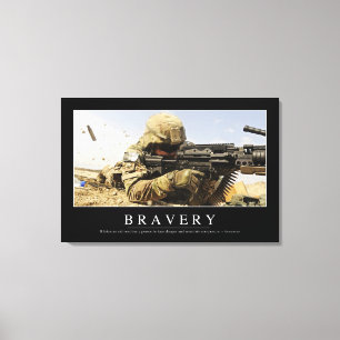 Toile Bravoure : Citation inspirée