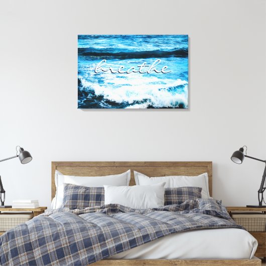 Toile Breathe Cote Hawaii Turquoise Ocean Waves Photo (Insitu(Chambre))