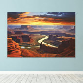 Toile Breathtaking Sunset at the Grand Canyon (Insitu (Plancher de Bois))