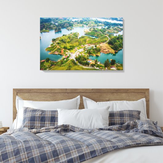 Toile Breathtaking View of Guatape Antioquia Sunny Skies (Insitu(Chambre))