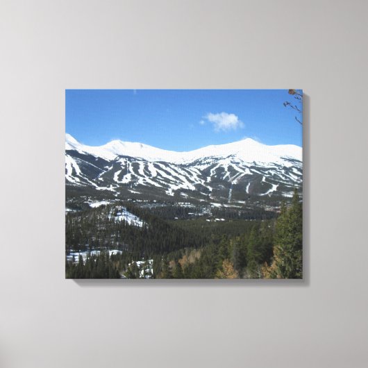 Toile Breckenridge Ski Slopes Canvas (Recto)