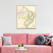 Toile Brésil Avec la Guyane et le Paraguay (Insitu(Salon))