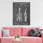 Toile Brevet de violon - Dons Amusant Musique (Insitu(Salon))