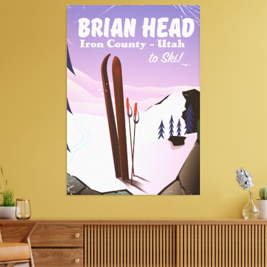 Toile Brian Head, Iron comté Utah, USA poster ski (Insitu(Salon))