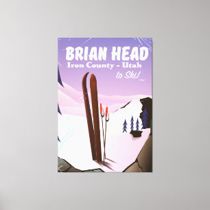 Toile Brian Head, Iron comté Utah, USA poster ski