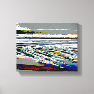 Toile Bridgewater N.S. Riser's Beach Art abstrait imprim