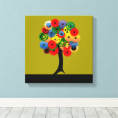 Toile Bright and Colorful Mechanical Gear (Insitu (Plancher de Bois))