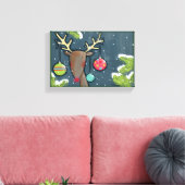 Toile Bright Christmas Reinder (Insitu(Salon))