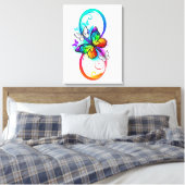 Toile Bright infinity with rainbow butterfly (Insitu(Chambre))
