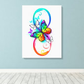 Toile Bright infinity with rainbow butterfly (Insitu (Plancher de Bois))