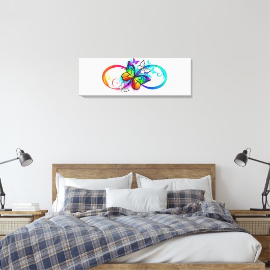 Toile Bright infinity with rainbow butterfly (Insitu(Chambre))