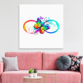 Toile Bright infinity with rainbow butterfly (Insitu(Salon))
