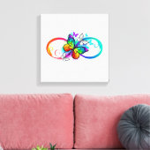 Toile Bright infinity with rainbow butterfly (Insitu(Salon))