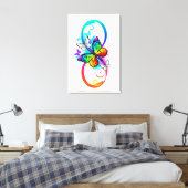 Toile Bright infinity with rainbow butterfly (Insitu(Chambre))
