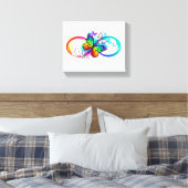 Toile Bright infinity with rainbow butterfly (Insitu(Chambre))