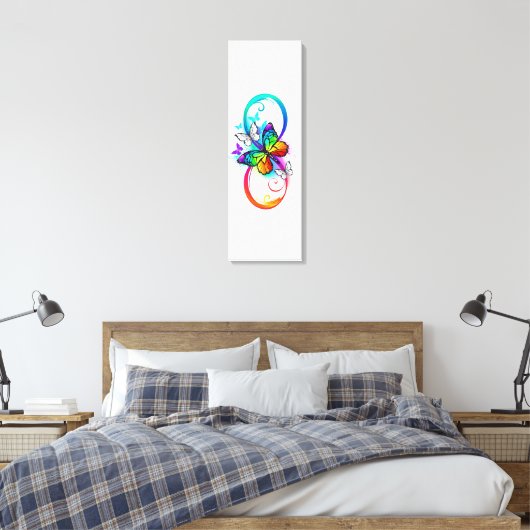 Toile Bright infinity with rainbow butterfly (Insitu(Chambre))