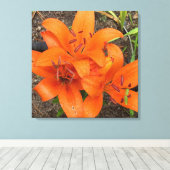 Toile Bright Orange Day Photo Canvas Art (Insitu (Plancher de Bois))
