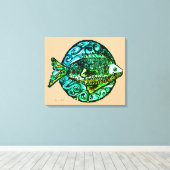 Toile Brillant contemporain Friendly Poisson imprimé art (Insitu (Plancher de Bois))