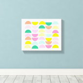 Toile Brillant Pastels géométriques Monnaie d'été rose (Insitu (Plancher de Bois))