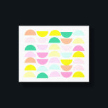 Toile Brillant Pastels géométriques Monnaie d'été rose<br><div class="desc">Motif géométrique simple dans une palette de couleurs amusantes et gaies de pastels de bonbons lumineux combinés à la chaux,  le corail,  le vert,  l'aqua et le rose.</div>