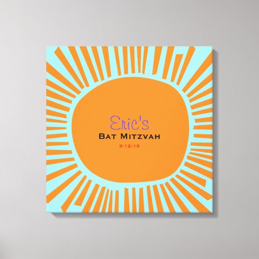 Toile BRILLANT SOLEIL MITZVAH Bat Bar Mitzvah Connexion (Recto)